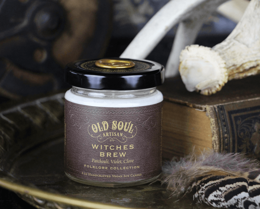 4 Oz Witches Brew Soy Candle - Witchcraft Folklore Inspired Old Soul Artisan