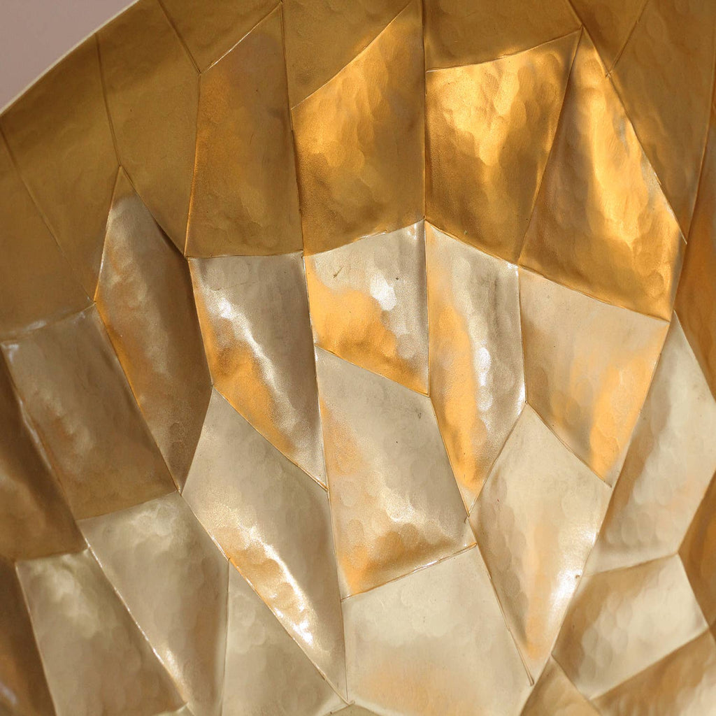 Gold Textured Handmade Decorative Accent Bowl