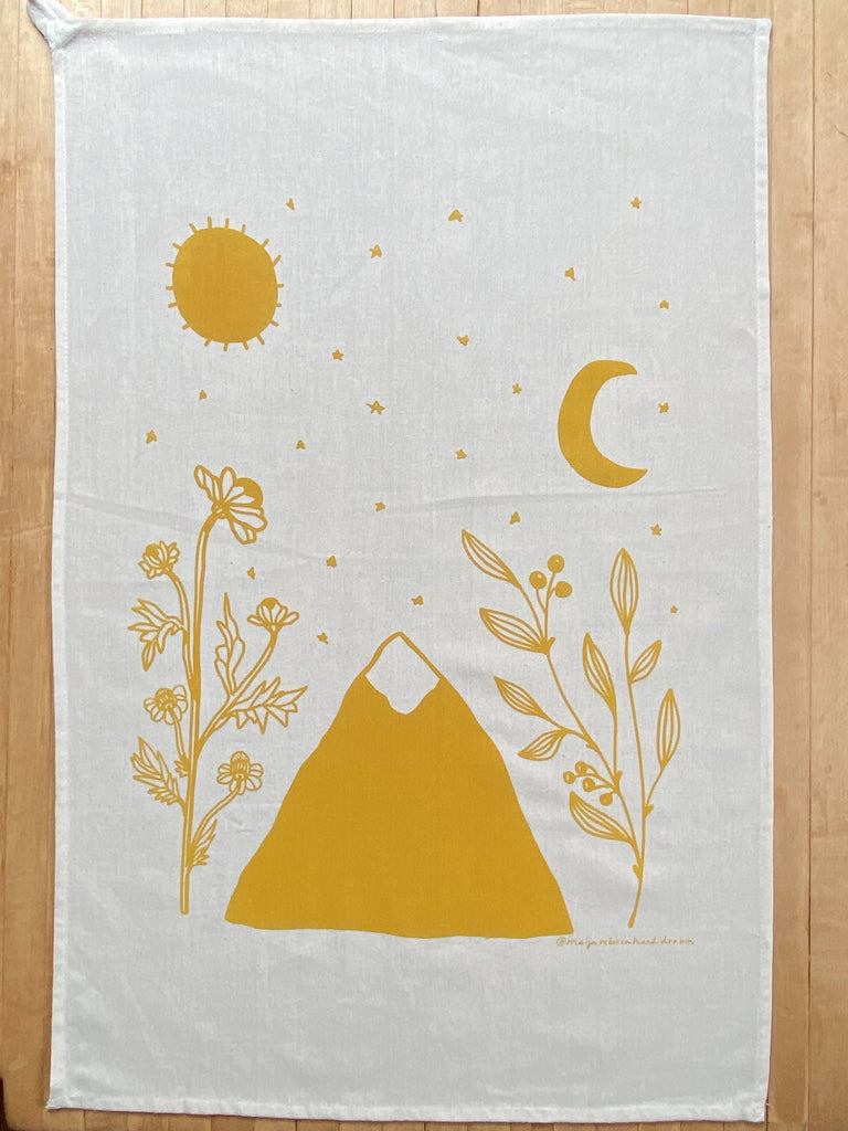 Golden Mountain Tea Towel