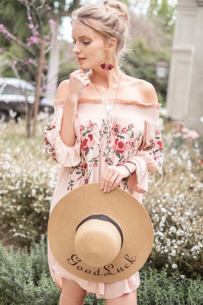 Floral Off-Shoulder Dress Large Floral Off-Shoulder Dress Large