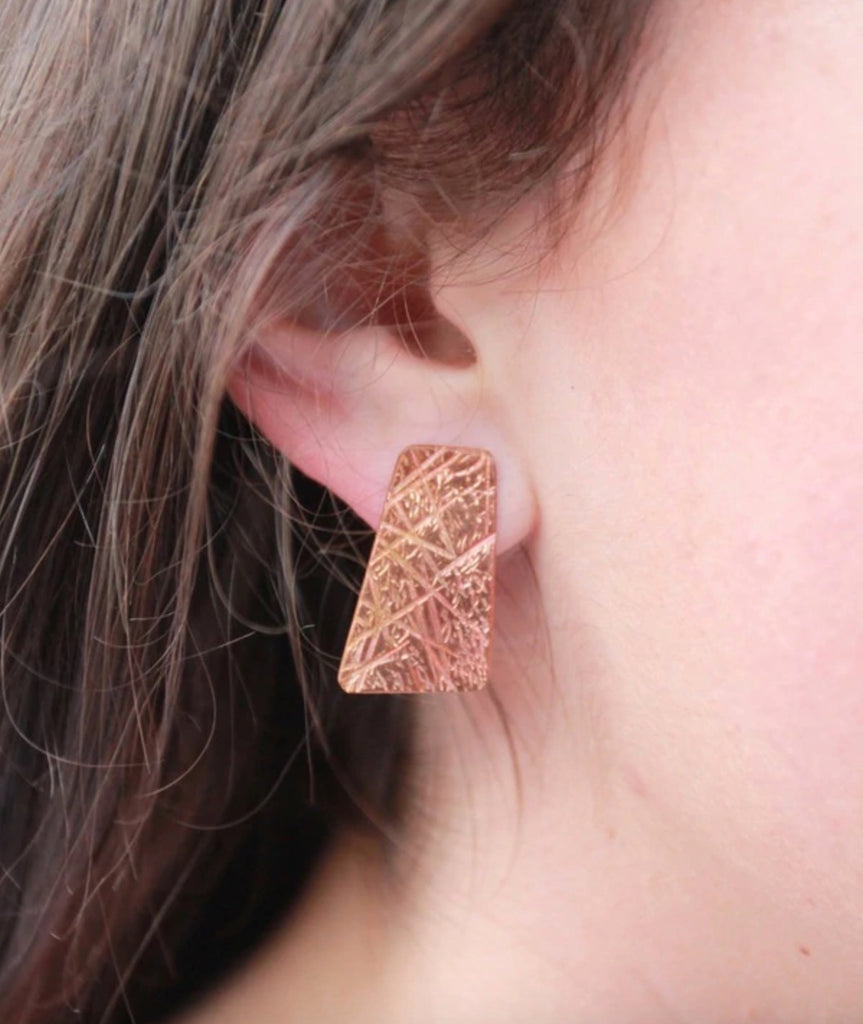 Maura Copper Stud Earrings