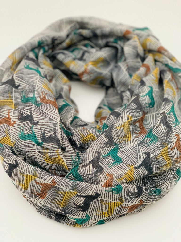 Horses on Stripes Infinity Scarf